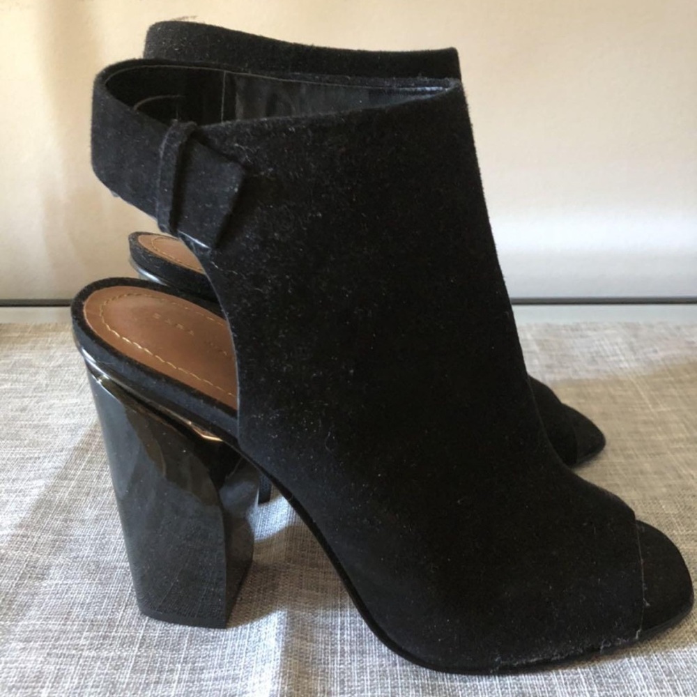 Zara black suede shoes